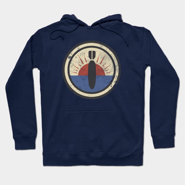 424th Bombardment Squadron (distressed) Hoodie by Tailgunnerstudios